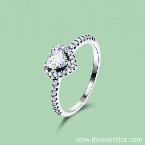 Hot sale 925 silver moissanite ring diamond ring